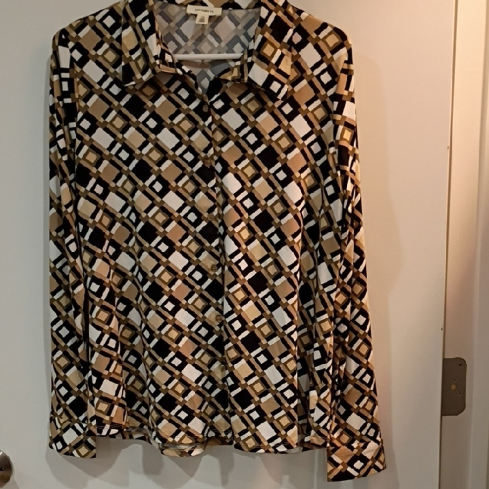 Stylish Geometric Women's Blouse